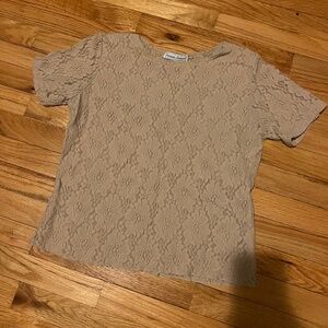 Stephanie Andrews boho mesh floral top